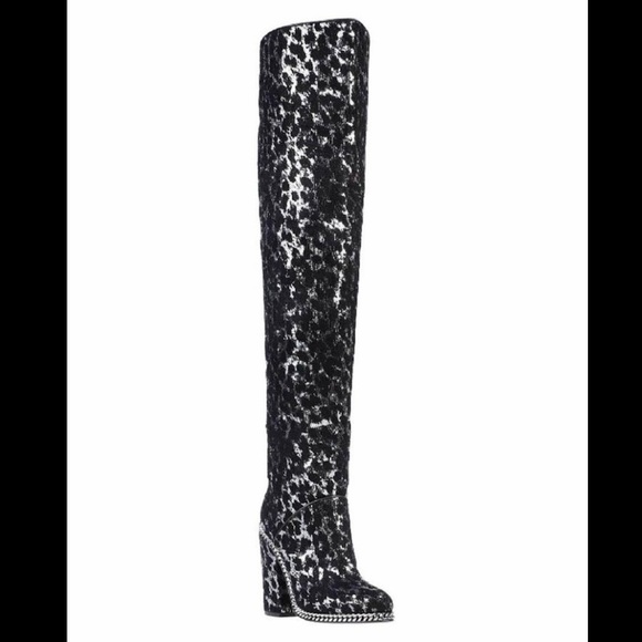 *NIB❗️Balmain Emma Leopard Sequin Over The Knee Boots - Picture 2 of 13